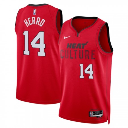Maillot Basket Homme Miami Heat Tyler Herro 2024-25 Nike City Edition Rouge Swingman